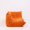 Togo Orange Modular Sofa by Michel Ducaroy for Ligne Roset, 1970s, Set of 2 3