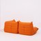 Togo Orange Modular Sofa by Michel Ducaroy for Ligne Roset, 1970s, Set of 2 4