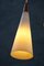 Mid-Century Danish Teak & Opaline Glass Triple Ceiling Lamp, 1960s 5