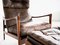 Leather and Teak Lounge Chair & Ottoman Set by Ib Kofod Larsen for OPE, 1960s, Image 7
