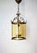 Vintage German Glass and Brass Hanging Lamp, 1960s 1