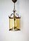 Vintage German Glass and Brass Hanging Lamp, 1960s, Image 1