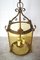 Vintage German Glass and Brass Hanging Lamp, 1960s, Image 3