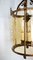 Vintage German Glass and Brass Hanging Lamp, 1960s, Image 7