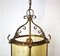 Vintage German Glass and Brass Hanging Lamp, 1960s 5