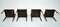 Scandinavian Modern German Leatherette and Wood Dining Chairs, 1960s, Set of 4 8
