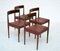 Scandinavian Modern German Leatherette and Wood Dining Chairs, 1960s, Set of 4 6