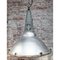 Lámpara colgante industrial de aluminio gris y hierro fundido, años 50, Imagen 4