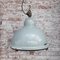 Industrial Grey Aluminium and Cast Iron Pendant Lamp, 1950s 4