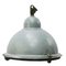 Lámpara colgante industrial de aluminio gris y hierro fundido, años 50, Imagen 1