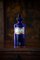 Antike blaue Apothekerflaschen von York Glass Company, 3er Set 1