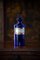 Antike blaue Apothekerflaschen von York Glass Company, 3er Set 4