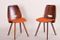 Beech Desk Chairs by František Jirák for Tatra, 1950s, Set of 5, Image 1