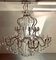 Lámpara de araña italiana Mid-Century de cristal plomado, años 50, Imagen 3