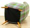 Green & Purple Checked Wingback Armchair, 1950s, Image 12