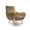 Midcentury Velvet Italian Armchair, 1950s 1