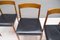 Skandinavische Esszimmerstühle mit Sitz aus Leder & Gestell aus Teak, 1960er, 5er Set 5