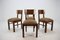 Art Deco Wooden Dining Chairs, 1930s, Set of 4 6