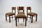 Art Deco Wooden Dining Chairs, 1930s, Set of 4, Image 6