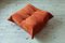 Amber Orange Velvet Togo Living Room by Michel Ducaroy for Ligne Roset, Set of 5 20