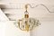 Mid-Century German Brass and Molded Glass Chandelier from Sische, 1960s 1