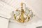 Mid-Century German Brass and Molded Glass Chandelier from Sische, 1960s, Image 3
