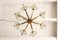 Mid-Century German Brass and Molded Glass Chandelier from Sische, 1960s, Image 5