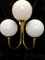 Italian Brass and Murano Glass Globe Sconces, 1980s, Set of 2 3