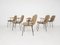 Beige Leatherette and Metal Dining Chairs, 1960s, Set of 6 2