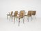 Beigefarbene Esszimmerstühle aus Kunstleder und Metall, 1960er, 6er Set 3