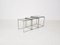 Vintage Danish Chrome and Smoked Glass Nesting Tables, 1970s, Set of 3 1