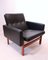 Danish Leather & Teak Lounge Chair & Footstool by Jørgen Bækmark for FDB, 1960s, Set of 2, Image 3