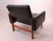 Danish Leather & Teak Lounge Chair & Footstool by Jørgen Bækmark for FDB, 1960s, Set of 2, Image 4