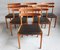 Danish Teak Chairs with Oak Legs by Poul M. Volther, 1960s, Set of 6 5