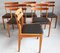 Danish Teak Chairs with Oak Legs by Poul M. Volther, 1960s, Set of 6 4
