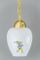 Art Deco Brass and Glass Pendant Lamp, 1930s, Image 1