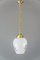 Art Deco Brass and Glass Pendant Lamp, 1930s, Image 2