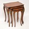 Tavoli ad incastro vintage in legno intagliato, Francia, anni '20, Immagine 2