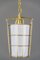 Brass and Frosted Glass Pendant Lamp by J.T. Kalmar, 1950s, Image 1