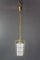 Lámpara colgante de latón y vidrio esmerilado de J.T. Kalmar, años 50, Imagen 4