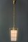 Brass and Frosted Glass Pendant Lamp by J.T. Kalmar, 1950s 3
