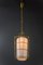 Lámpara colgante de latón y vidrio esmerilado de J.T. Kalmar, años 50, Imagen 12