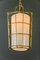 Brass and Frosted Glass Pendant Lamp by J.T. Kalmar, 1950s 9