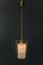 Brass and Frosted Glass Pendant Lamp by J.T. Kalmar, 1950s 2