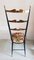 Set of Mid-Century Italian Charivari Chairs with Flower Fabric, 1950s 3