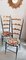 Set of Mid-Century Italian Charivari Chairs with Flower Fabric, 1950s 2