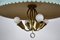 Verstellbare italienische Mid-Century Deckenlampe aus Messing, 1950er 3