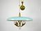 Lámpara de techo italiana Mid-Century ajustable de latón, años 50, Imagen 2