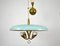 Mid-Century Italian Adjustable Brass Ceiling Lamp, 1950s 2