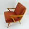 Mid-Century German Cherry and Wool Lounge Chair, 1950s 7